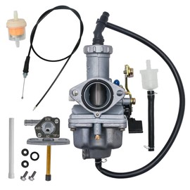 Cylinman Carburetor Fit for Honda TRX250EX TRX 250Ex Sportrax 250 2001-2008 16100-HN6-003 With Throttle Cable Fuel Tank Petcock Valve