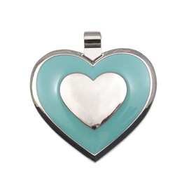 LuckyPet Pet ID Tag - Heart Shaped Jewelry Tag - Dog Tag & Cat Tag - Easy to Read Laser Engraving on The Back Side