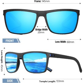 JOGVELO Polarized Sunglasses Men, Mens Sunglasses Polarized UV protection Lightweight Sun Glasses for Driving Fishing Golf (Blue)