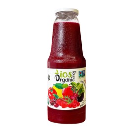IOS Love Organic Juice - USDA Organic Certified - Cold Pressed, No Added Sugar, No Water, No Artificial Colors, No Preservatives, No Flavors Added, No Gluten - 33.8 Fl Oz (Red, Pack of 6)