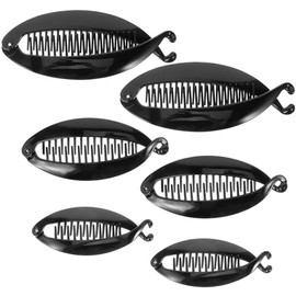 6 Uds Pinzas Para El Cabello Francesas De Plátano De De Caballo - Pinzas De Pelo De Resina Banana Clincher