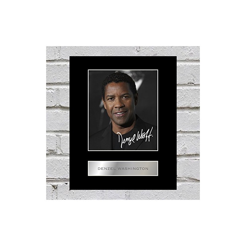 Denzel Washington Signed Mounted Photo Display