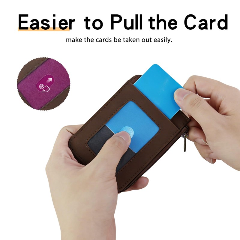 AdiStylinno RFID Credit Card Holder, PU Leather Lightweight Slim Card