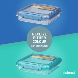 Sistema Ocean Bound Plastic Small Split Food Storage Container, 350 mL, BPA-Free, Teal or Blue (Not Selectable)