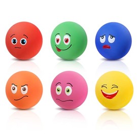 SCHITEC - Juguetes chirriantes para perros, juguete interactivo de goma de látex, bolas de juego suaves para cachorros y perros pequeños