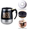 400ml Automatic Mixing Coffee Cup Stainless Steel Magnetic Stirring Cup