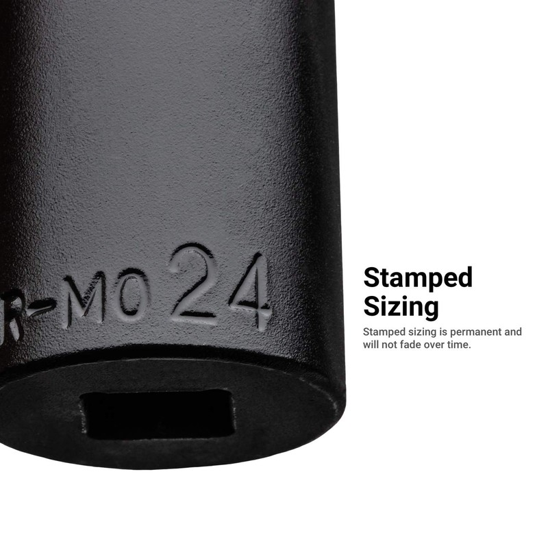 Capri Tools 1/2 in. Drive Deep Impact Socket Set, 10