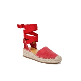Franco Sarto Womens Britney Ankle Strap Wedge Espadrilles Red Solid Fabric 9.5 M