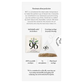 96° Fennel Tea - 20 Pyramid Tea Bags, Individually Wrapped, Aromatic, Sweet and Calming, Biodegradable Plant-Based Bags