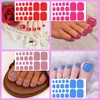 SILPECWEE 20 Sheets Toe Nail Polish Strips Glitter Solid Color