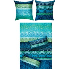 Erwin Müller Bed Linen Mako Satin Blue Size 155 x 220 cm (40 x 80 cm)