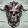 Horned God Skeleton Hanging Door Knocker Wall Hanging Plaque for