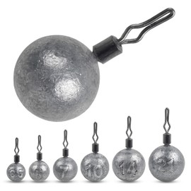 15PCS Casting Removable Drop Weights Sinkers Fishing Weights Saltwater Round Fishing Sinkers Swivel Round Shaped