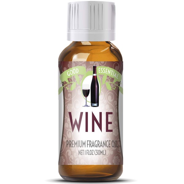 Wine Scented Oil by Good Essential (Huge 1oz Bottle - Premium Grade Fragrance Oil) - Perfect for Aromatherapy, Soaps, Candles, Slime, Lotions, and More!
