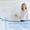 Pack of 2 Pointing Sticks, Finger Extendable, Telescopic Teacher Pointer,