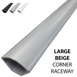 Electriduct Large Corner Duct Cable Raceway (1250 Series) - 5 Feet - Beige