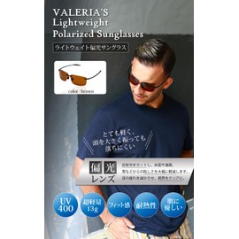 Valeria Lightweight [High-end 0.5 oz (13 g), Ultra Lightweight] Sunglasses, Polarized Lenses, Hard Case Included, Sports, Outdoor, Polarized Sunglasses, UV Protection, Braun