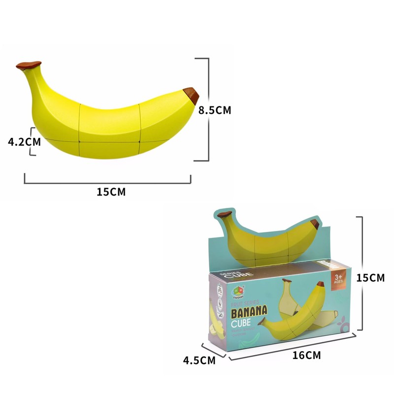 Speed Cube 3×3 Banana Special Shaped Magic Cube 1:1 Realistic