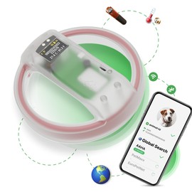 ROVERTAGS Microchip Scanner - RFID Reader - Chip Pet Scanners with Registration and Temperature Monitoring Seamless Animal ID Integration for Animals, Dogs, Cats, Puppy, Kitten (Display)