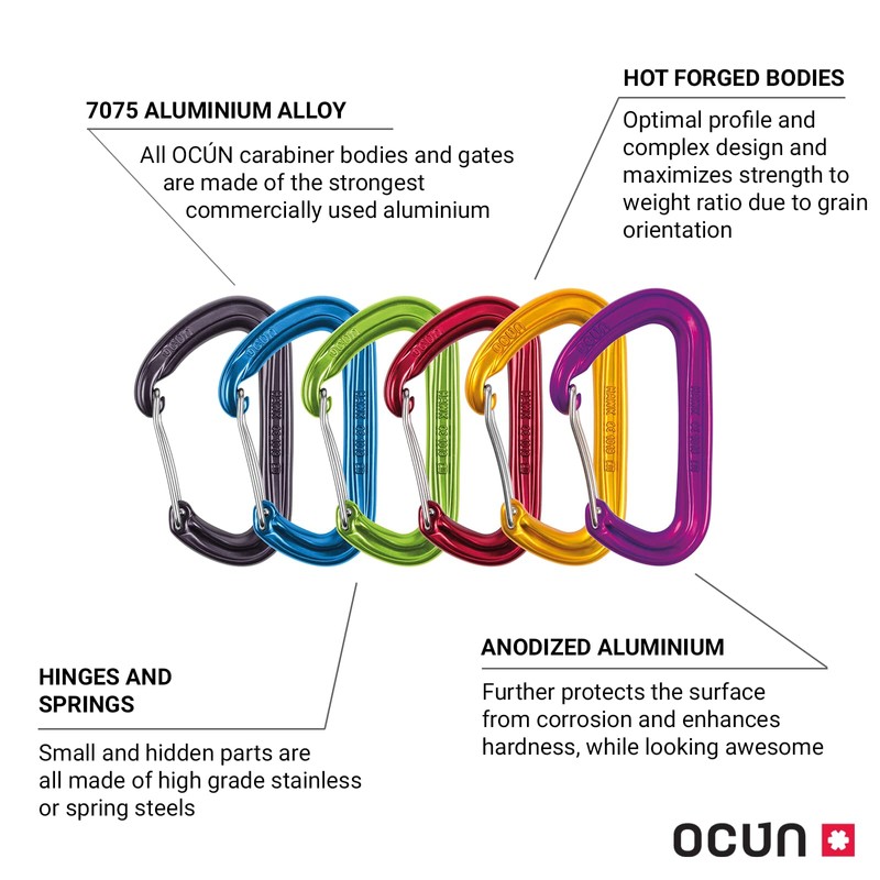 Ocun Hawk Wire Carabiner Pack of 6