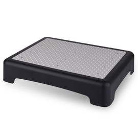 One Step Stool for Adults & Seniors, Indoor/Outdoor Portable Stair Assist, Platform Step, Non-Slip Bathroom, Step Stool for Car, Bedside, Office, Shower, Stairs, Bed, 450lbs Capacity (Grey)