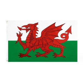 World Flag 35.4 x 59.1 inches (90 x 150 cm), Grommet Type, Cheer Goods, Flags, Country of Flags, Flags, Pennants, Wales, Forever My Fathers' Land, Cardiff (Wales)