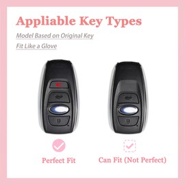 TECARATE for Subaru Key Fob Cover - Soft TPU Key Case Protector Fit for Subaru Forester Outback BRZ Legacy CrossTrek Ascen WRX Impreza Smart Control Key Protector
