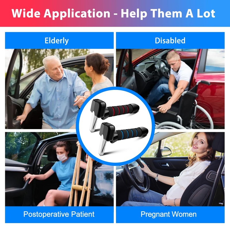 Fustarri Car Door Handle for Elderly, 3 in 1 Car
