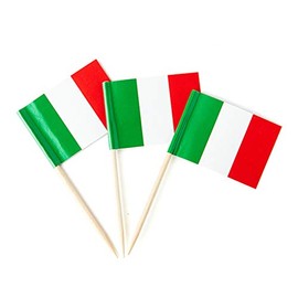 Italy Flag Italian Small Toothpick Mini Stick Flags Decorations (100 pcs)