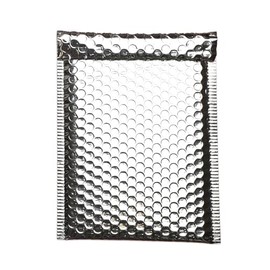 50 Metallic Silver Bubble Mailers, 6 x 9 inches, Self-Sealing Padded Envelopes
