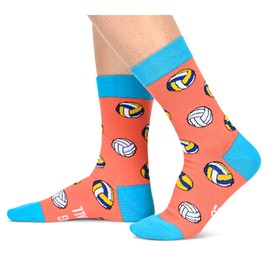 Zmart Volleyball Coach Gifts, Gifts For Volleyball Players Lovers, Fun Cool Volleyball Socks, Sand Volleyball Socks Beach Volleyball Socks Stocking Stuffers