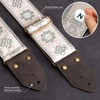 Nefelibata Guitar Strap,Jacquard Embroidery Cotton Guitar Straps with Crazy Horse