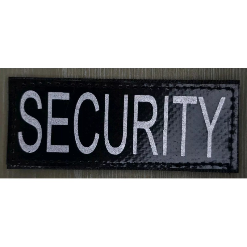 Unbranded SECURITY LARGE REFLECTIVE TAG POLICE ARMY TACTICAL HOOK PATCH