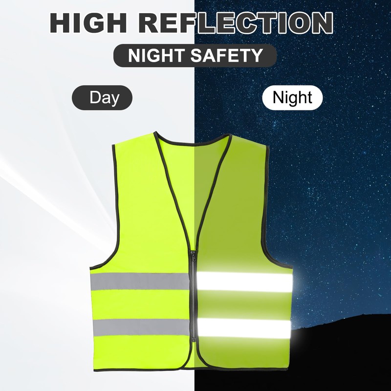 PATIKIL High Visibility Reflective Safety Vest, Class 2 Construction Work