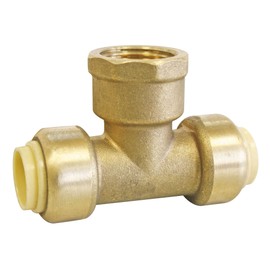 SOMATHERM FOR YOU - Brass T-piece clip for copper pipes or PEX or multi-layer diameter 14 - female centre 15/21