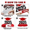 LINGTEER Congrats Grad,Class of 2025 Graduation Table Honeycomb Centerpieces -