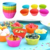 BiaoGan Silicone Cupcake Baking Cups, Multi Color Reusable Muffin Cup