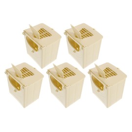 BESPORTBLE 5pcs Box Bird Breeding Box Bird Nesting House Plastic Bird Nest Parakeet Cage Small Bird House Plastic Bird Cage Sleeping Nest Birds Plastic Nest Plastic Bird House Pet Supply