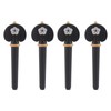 4Pcs Cello Pegs String Tuning Hand Carved Ebony Wood Musical