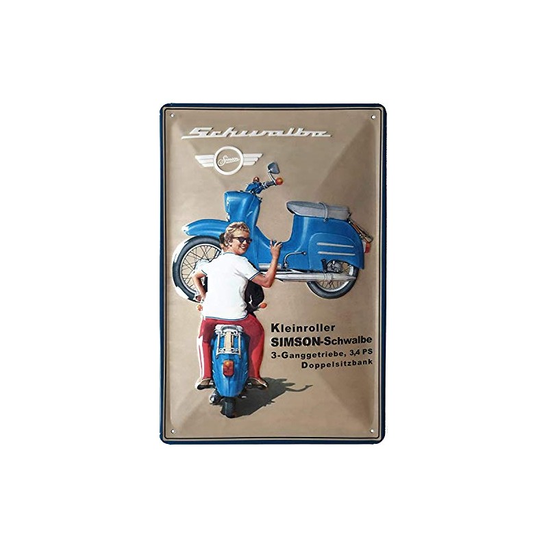 30 x 20 cm Retro Tin Sign Suitable for Simson