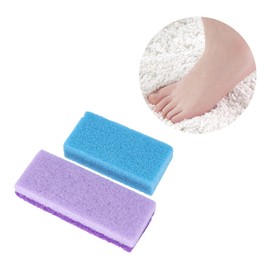 Healeved Pumice Stone Foot Exfoliating Tool Callus Remover Foot Scrubber Pedicure Tool (2 Pack Natural) Random Color