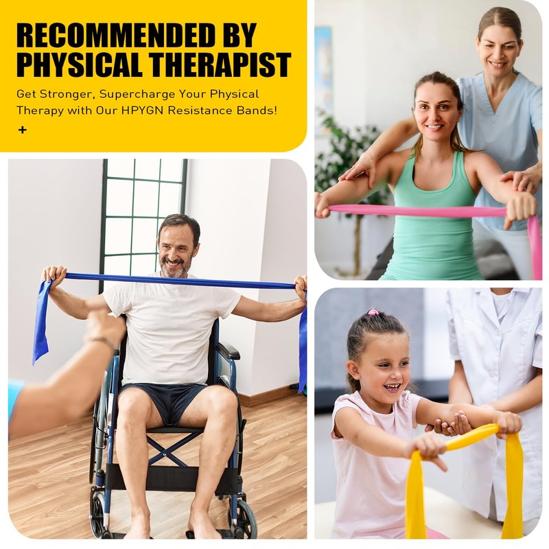 Resistance Bands, Exercise Bands, Physical Therapy Bands for Strength Training,