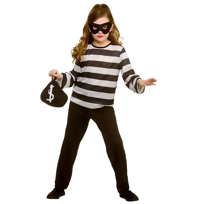 Kids Unisex Sneaky Robber Fancy Dress Costume - Medium (5-7