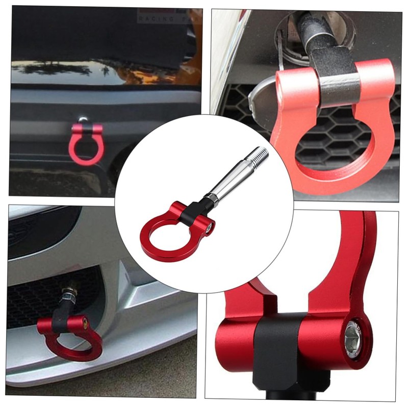 SOLUSTRE Trailer Hitch Front Bumper Towing Rings Automobile Tow Hook