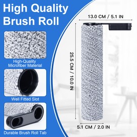 Fixbetter Accessories set for Roborock Flexi/Flexi Pro Nass dry vacuum cleaner with suction power accessories, 2 brush rollers, 3 HEPA filters, 1 cleaning brush