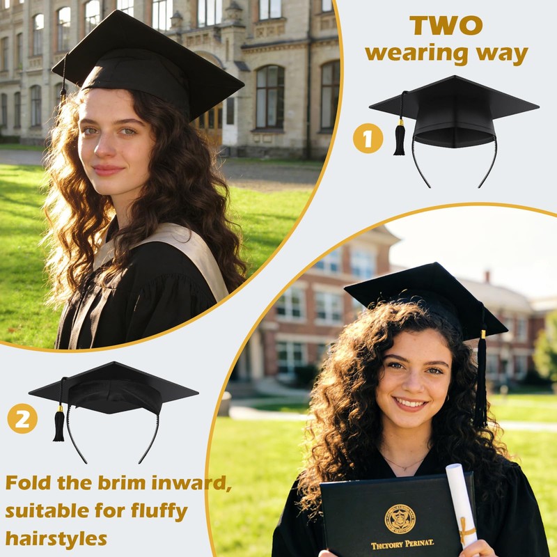 LIHELEI Graduation Cap Headband, Pro-Grip Stabilizer Grad Cap Headband Insert