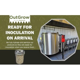 Out-Grow BRF Jars Brown Rice Flour Mushroom Substrate (6 Pack)