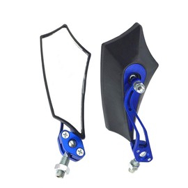 ESUPPORT Blue Universal Motorcycle Motorbike 8mm 10mm Rear View Side Mirror ATV Scooter Bike Sport