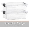 Superio Clear Storage Bins with Lids, 5 Pack- Plastic Storage