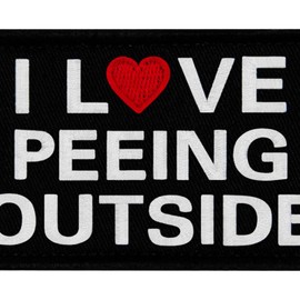 I like to pee outside embroidered Velcro patch